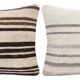 Set of 2 vintage kilim cushion covers 41x61 cm