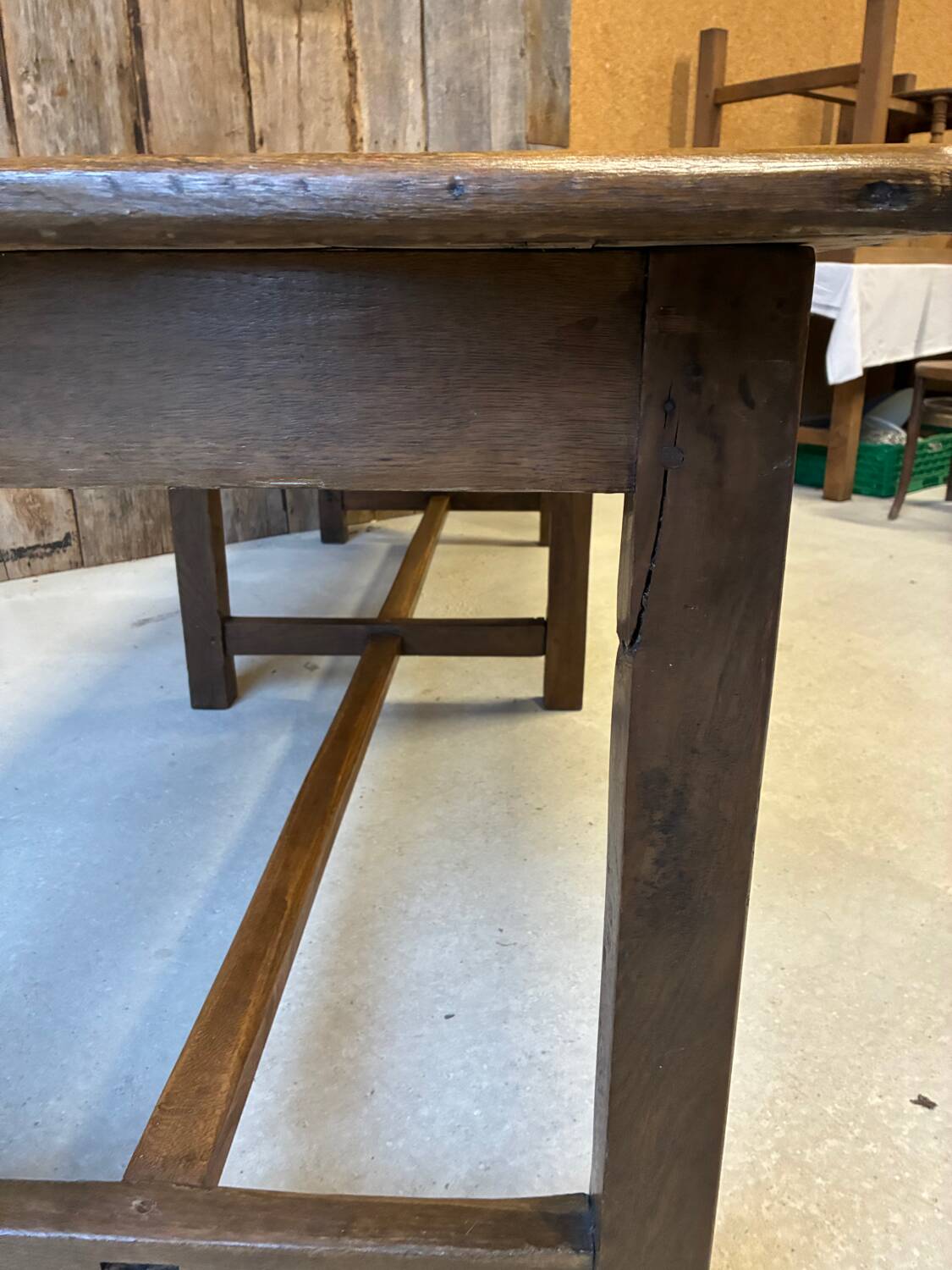 Table de ferme XXL 6 pieds en chêne massif