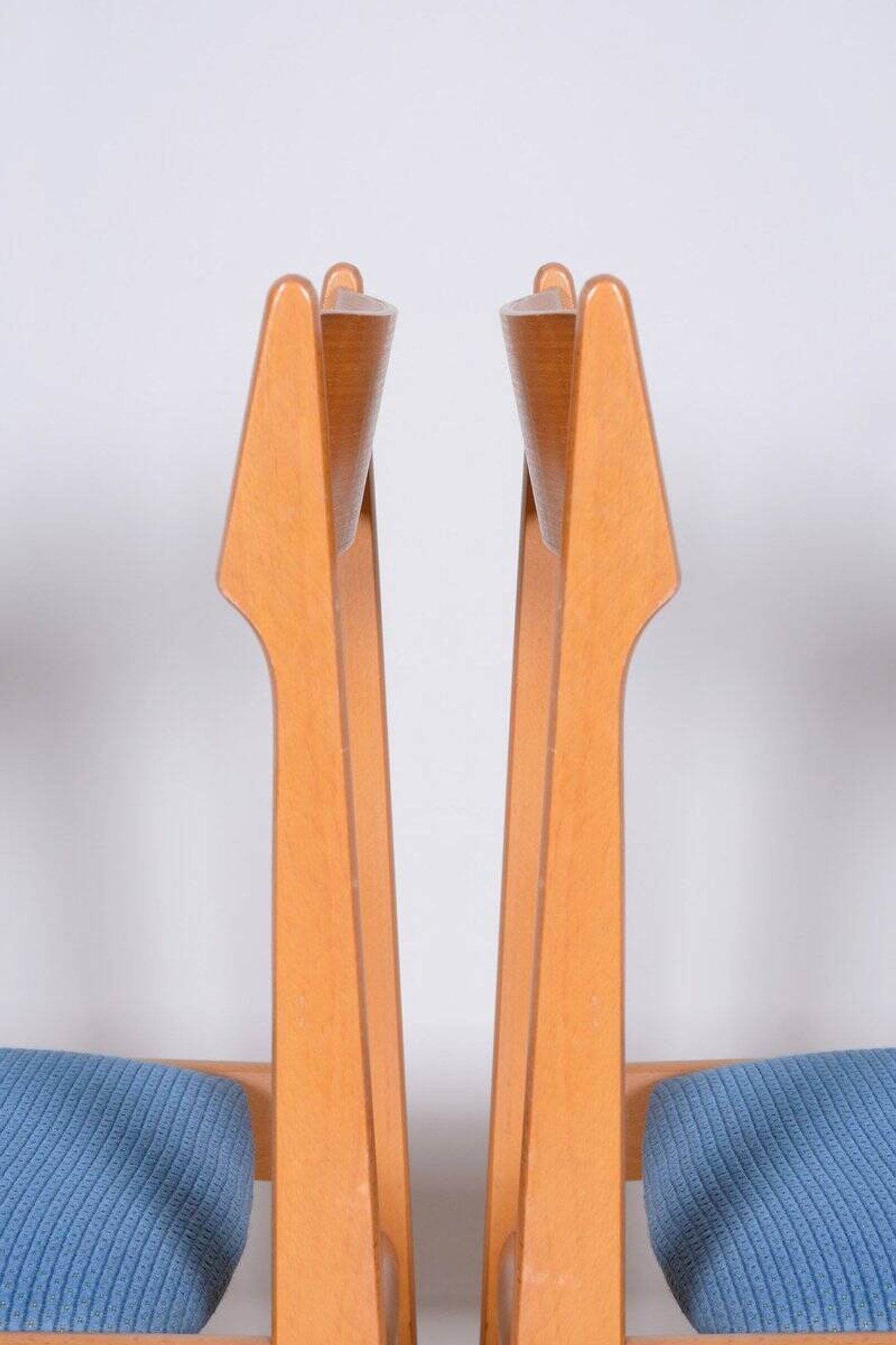Mid-Century Beech Dining Chairs attributed to Dyha Brno, 1950s, Set of 4