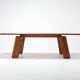 Postmodern walnut dining table by Afra - Tobia Scarpa 1980