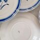 Hollow earthenware plates fb Badonviller décor vintage blueberries