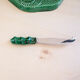 Cheese platter and its art deco green knife