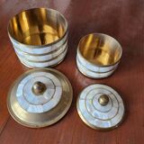 Brass and mother-of-pearl boxes