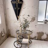 Cart serves brass bar