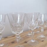 Set of 7 mismatched wine glasses