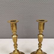 A set of vintage brass candlesticks, made by MALM Denmark in the 1960-70s.
