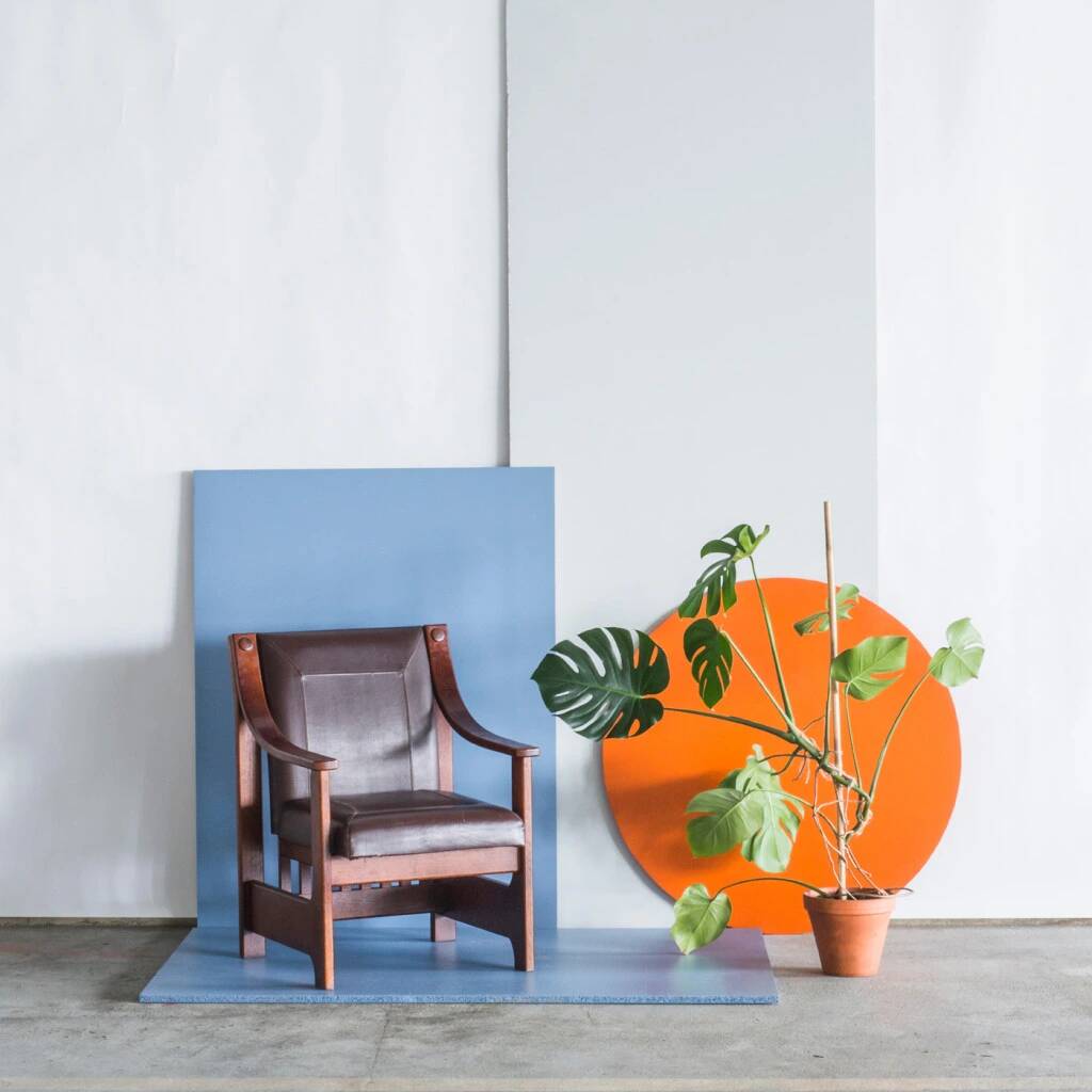 Wooden armchair with leather upholstery by Zbyněk Hřivnáč