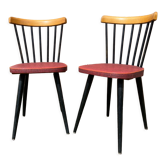 2 chaises Baumann vintage 1950