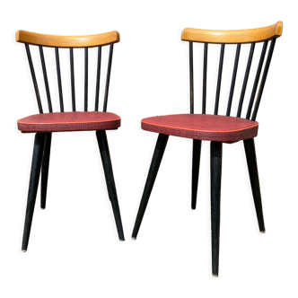2 chaises Baumann vintage 1950