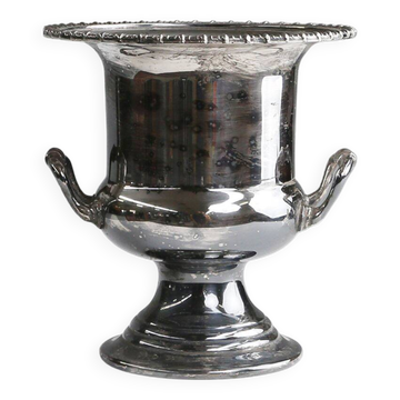 Seau à glace Art Déco en laiton plaqué argent, France, années 1900