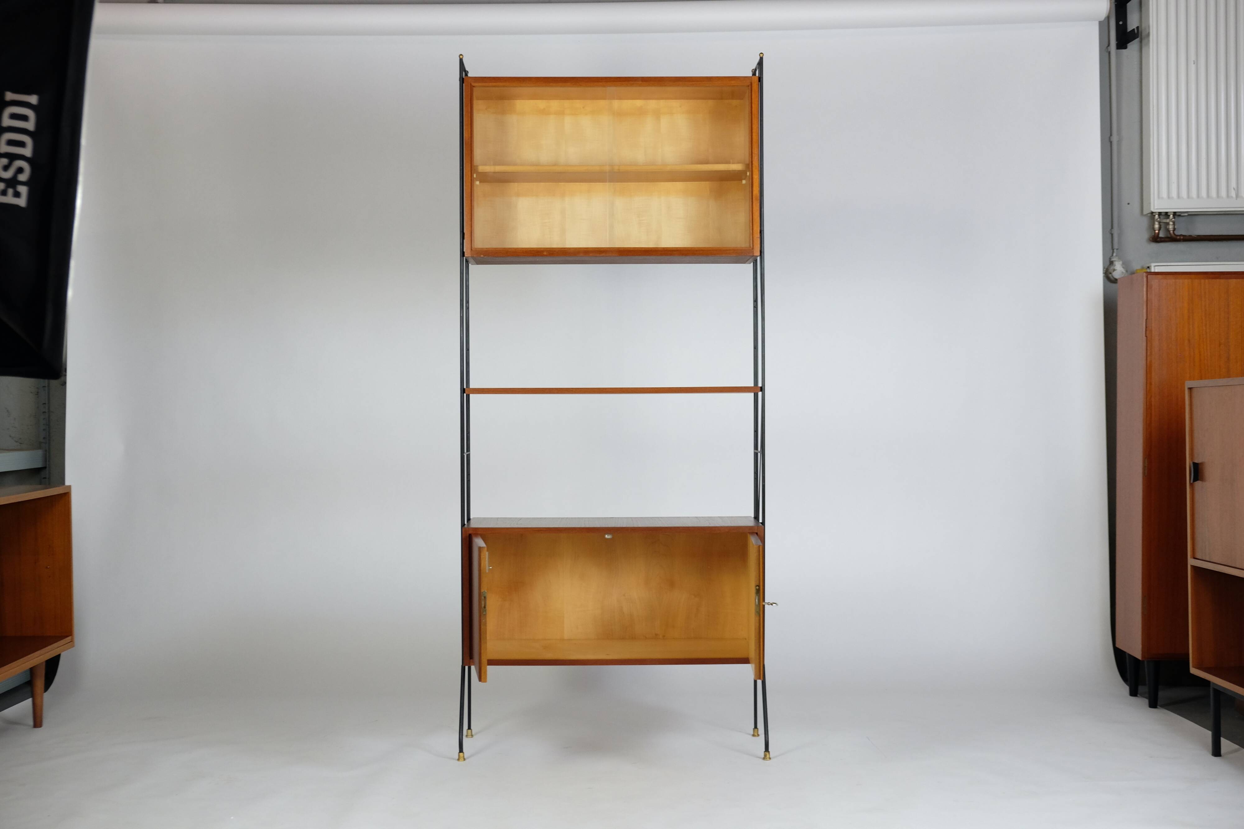 MidCentury Teck Regalsystem 60er Design Vintage Freistehend Regal