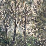 "Trees" oil on cardboard signed