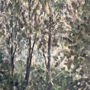 "Trees" oil on cardboard signed