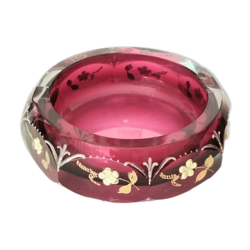 Bohemian crystal ashtray