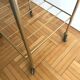 Serving bedside in gold metal and formica