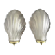 Pair of shell appliques or glass paste shells