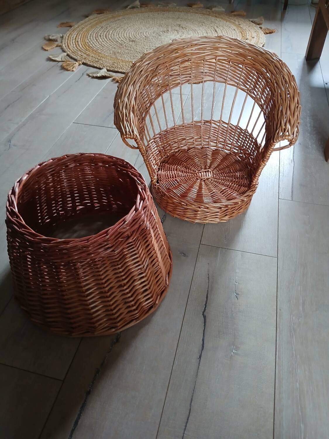 Fauteuil enfant ancien en rotin