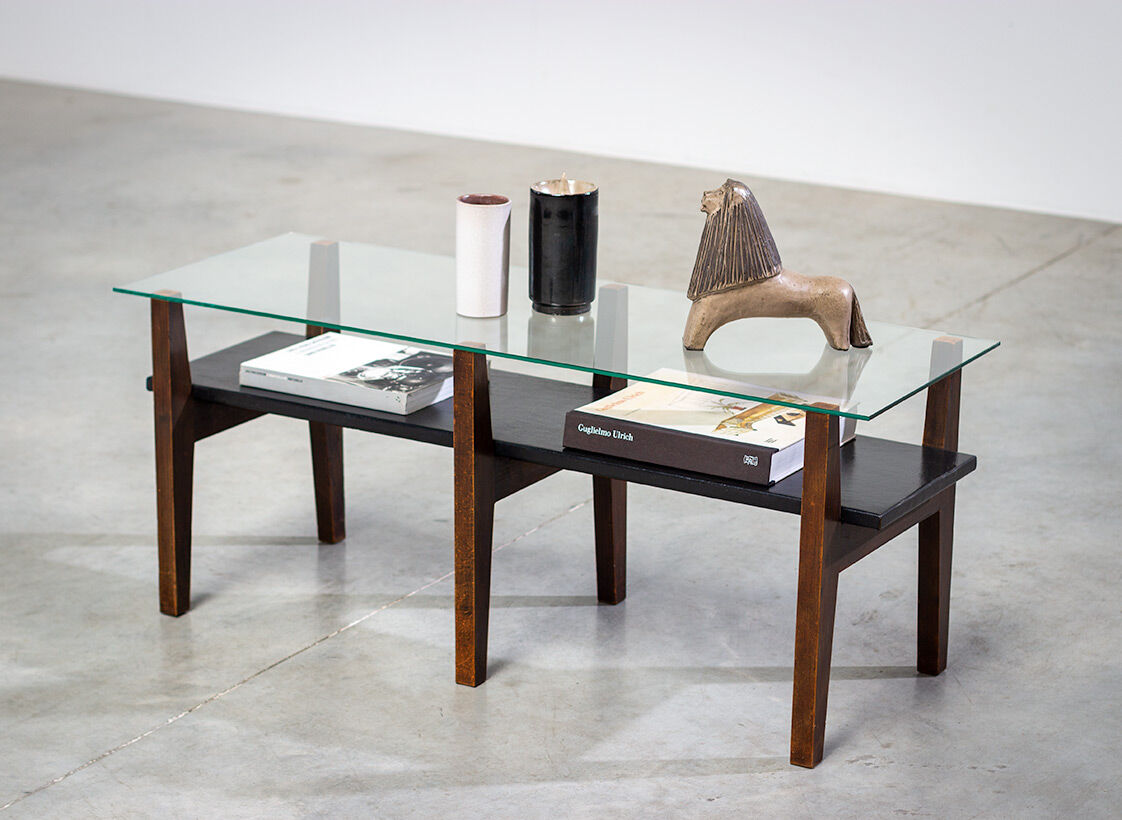 Belgian living room table is designed in a constructivist style of the 50s