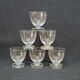 6 Cracked Engraved Crystal Liqueur/Digestif Glasses