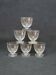 6 Cracked Engraved Crystal Liqueur/Digestif Glasses