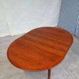 Danish teak round extending dining table