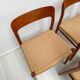 1950s set of 6 vintage Danish teak dining chairs No. 75 by Niels O. Møller