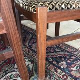 Series of six teak chairs