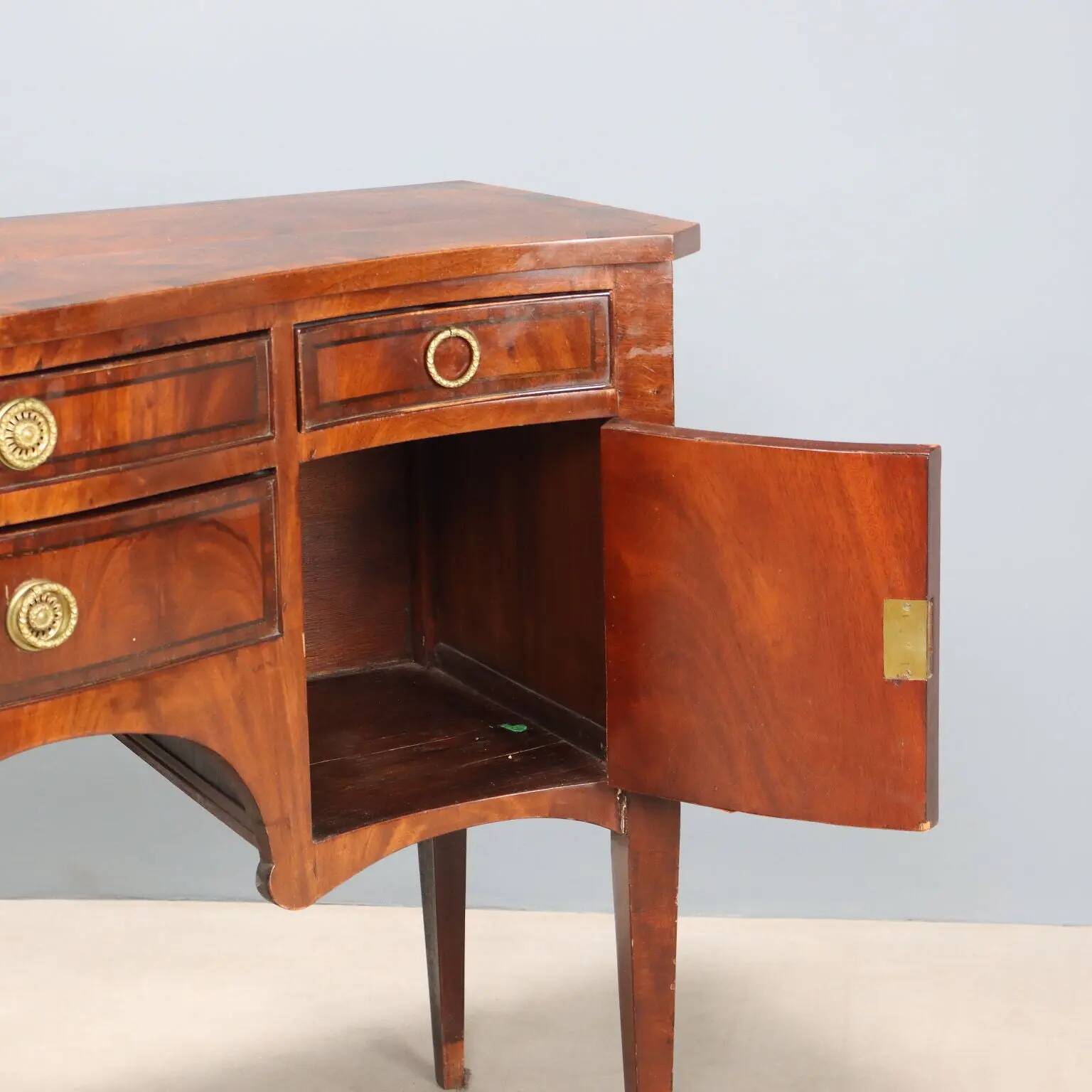Antique mahogany sideboard with drawers, Italy, late 19th century.