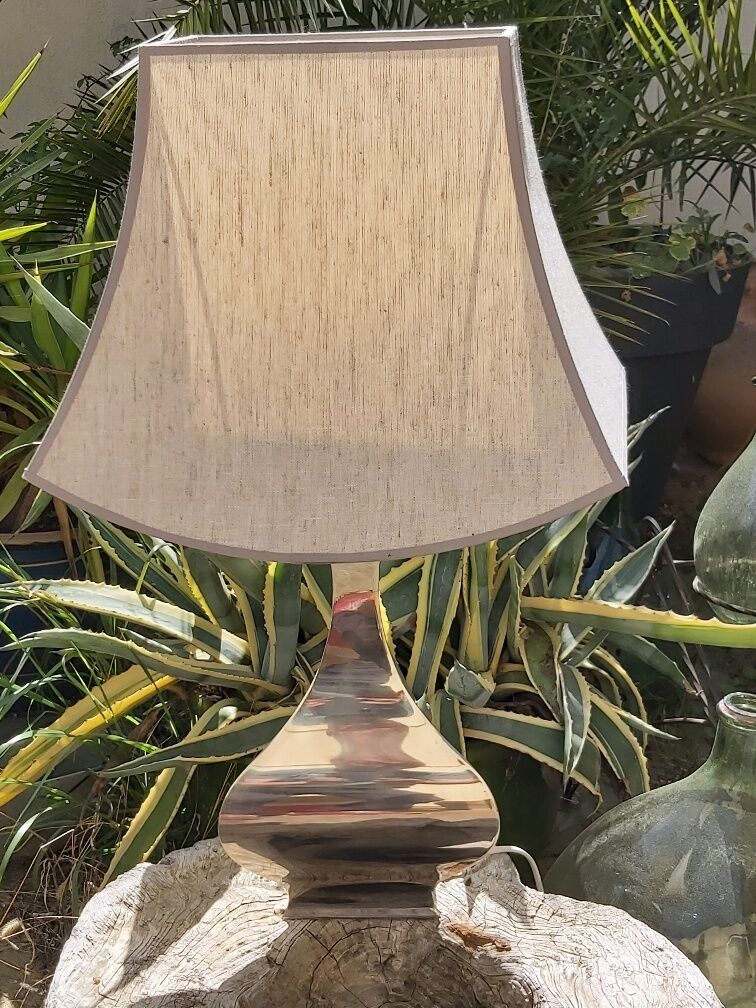 70s stainless steel lamp design