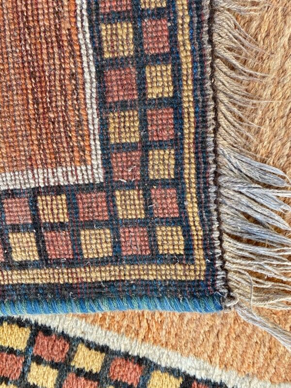 Vintage carpet Persian Gabbeh 84x194 cm