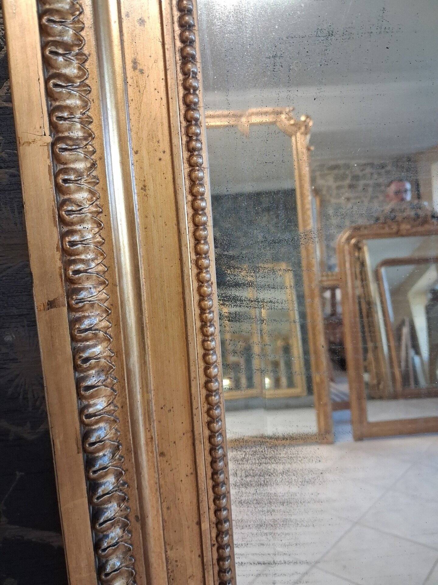 19th century mirror 167 x 101