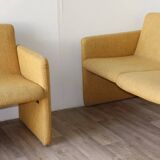 Paire de canapés vintage en tissu, 1970
