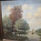 H. Sanders Classic Dutch Landscape Painting, 1950/70s