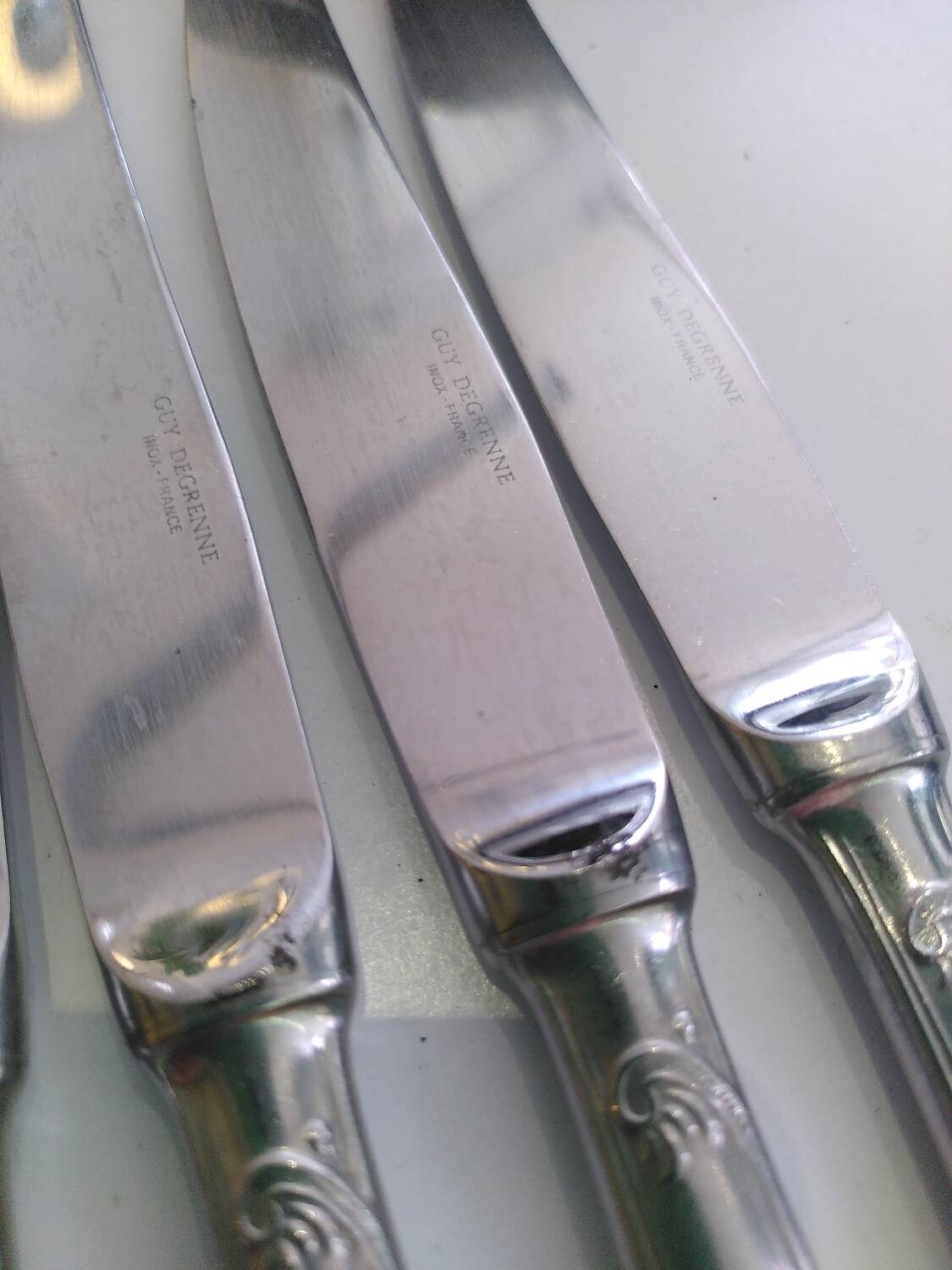 Lot de 6 couteaux métal argenté