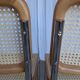 Ensemble de 2 chaises haute Bar Cesca / Design Marcel Breuer / Noyer clair, osier