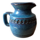 Blue ceramic pitcher Emile Masson Vallauris