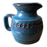 Blue ceramic pitcher Emile Masson Vallauris