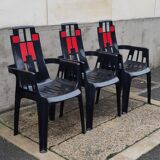 Set of 3 Boston model garden armchairs by Pierre Paulin for Stamp