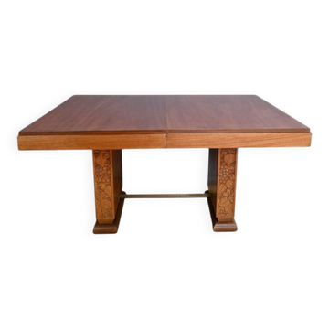 Art Deco Mahogany Extending Table for 6 to 18 Place Settings – 1920
