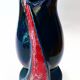 Vase Vallauris forme libre moderniste 1950-60 Bleu rouge
