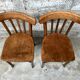 Pair of bistro chairs troquet Parisien in curved wood 1950