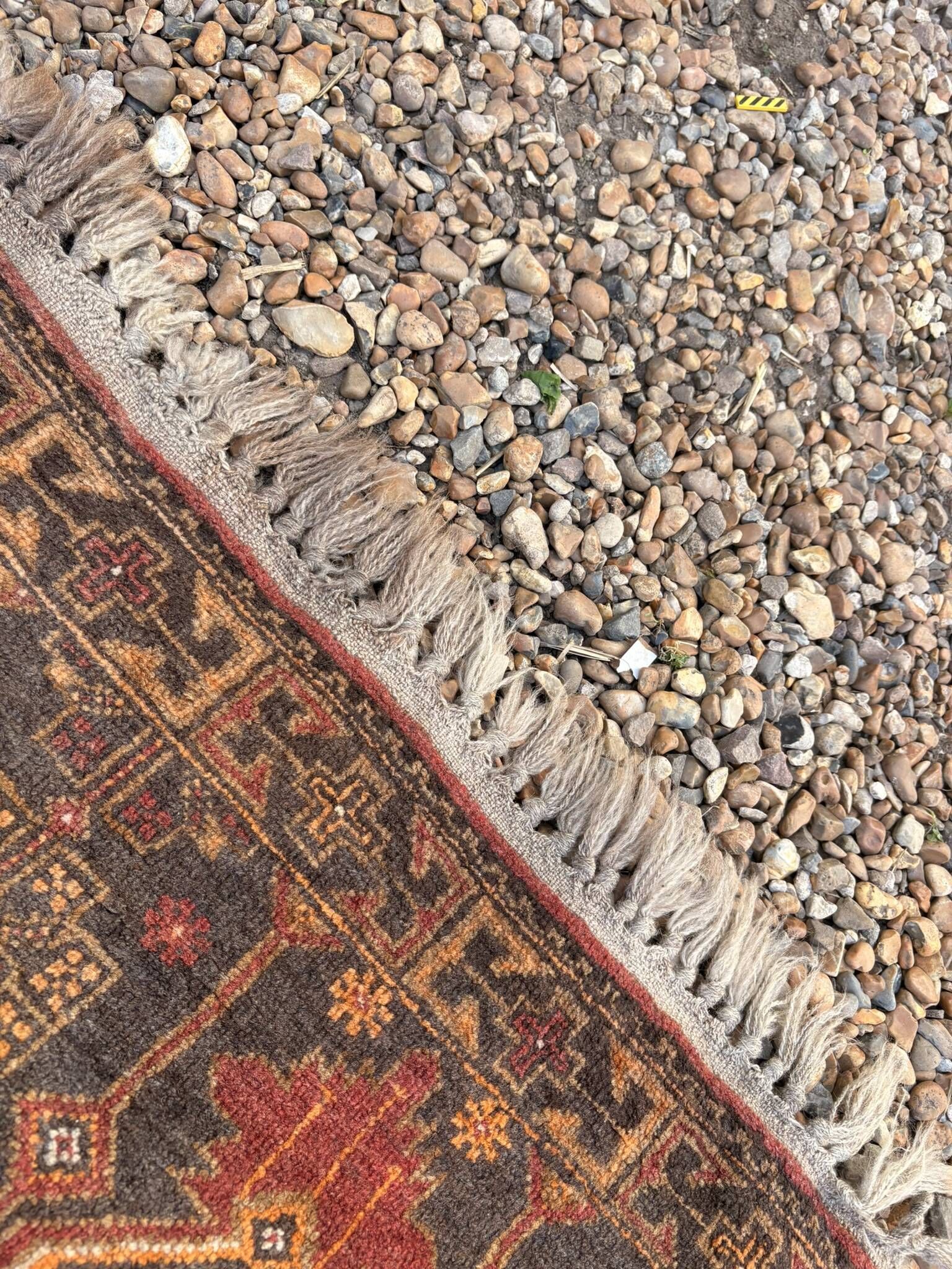 Vintage Hand-Knotted Wool Tribal Turkmen Chic Bohemian Star Rug