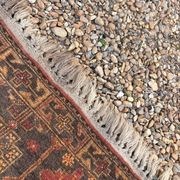 Vintage Hand-Knotted Wool Tribal Turkmen Chic Bohemian Star Rug