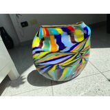 Modern Multicolored Vase in Murano Glass
