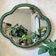 Vintage green organic wall mirror