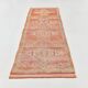 3x10 Coral Orange & Red Turkish Vintage Runner Rug, 98x322Cm