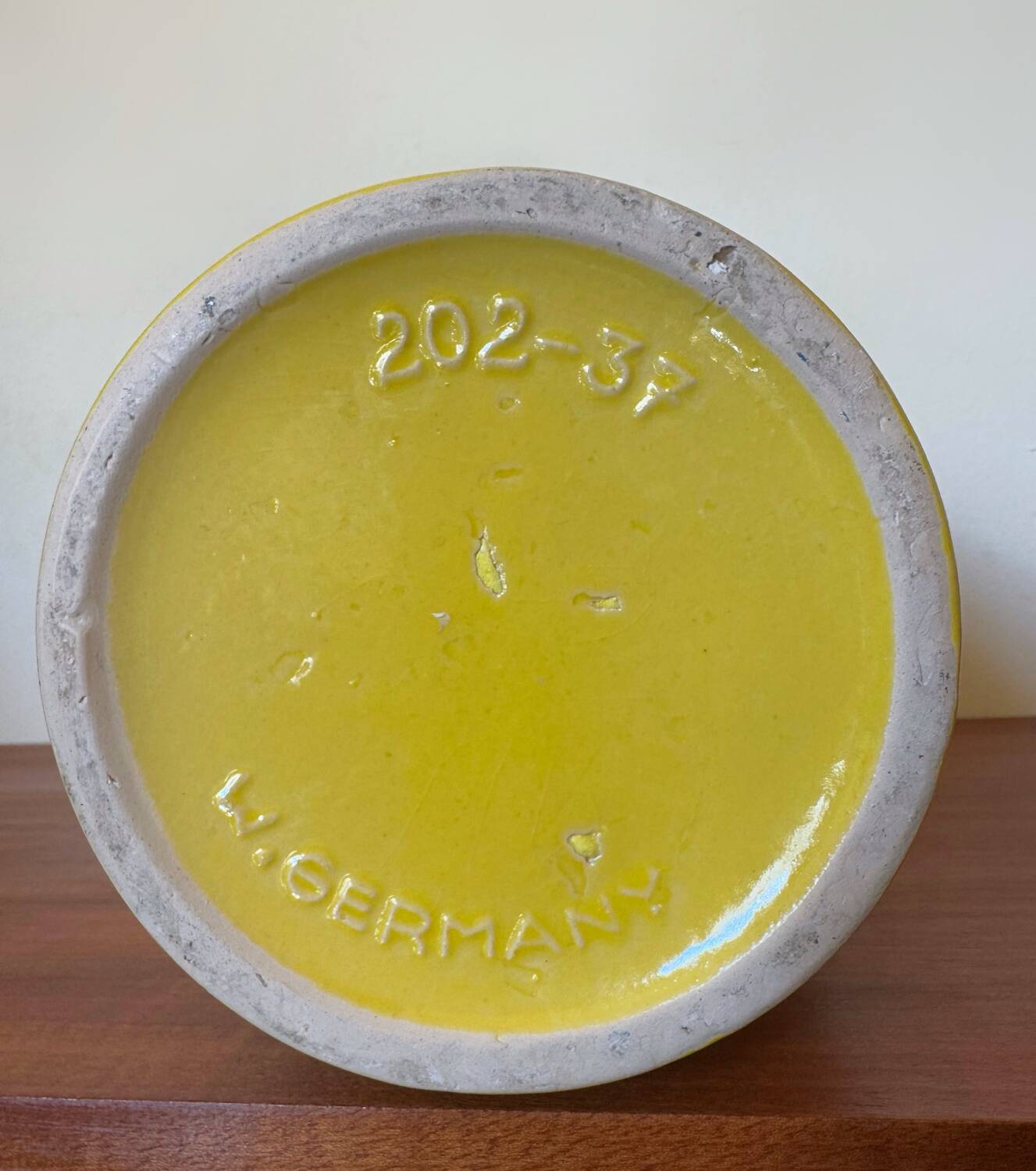 Large yellow vase West Germany 70s