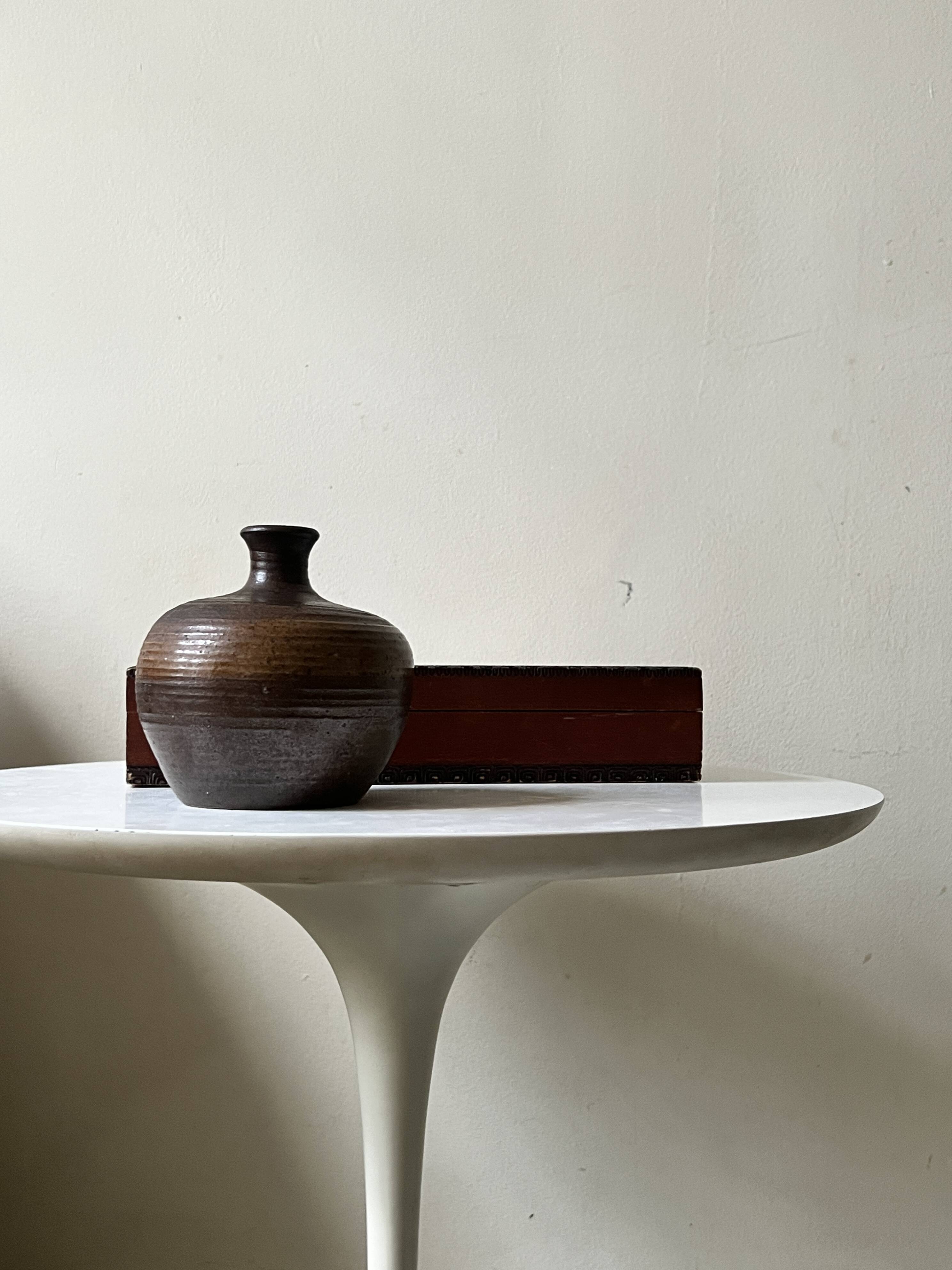 Glazed stoneware neck vase, France 1950