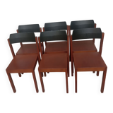 Set of 6 vintage scandinavian chairs