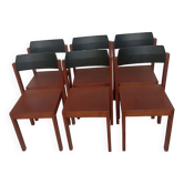 Set of 6 vintage scandinavian chairs
